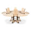Tower Round Solid Oak Dining Table-1187933853