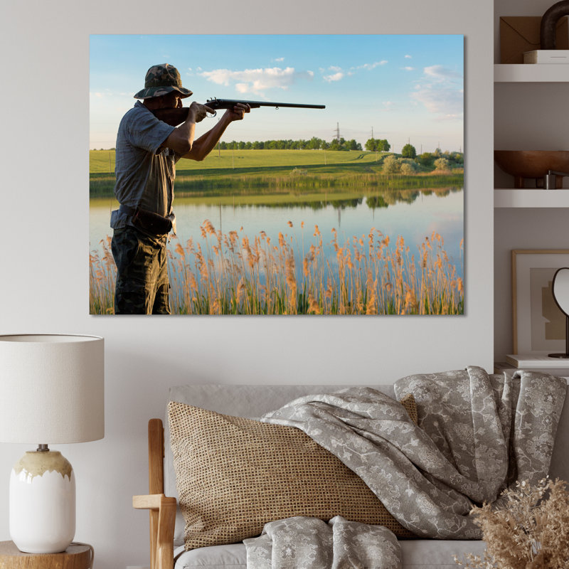 «Hunters Pursuit II», reproduction sur toile, Toile tendue, H 12 po x l 20 po