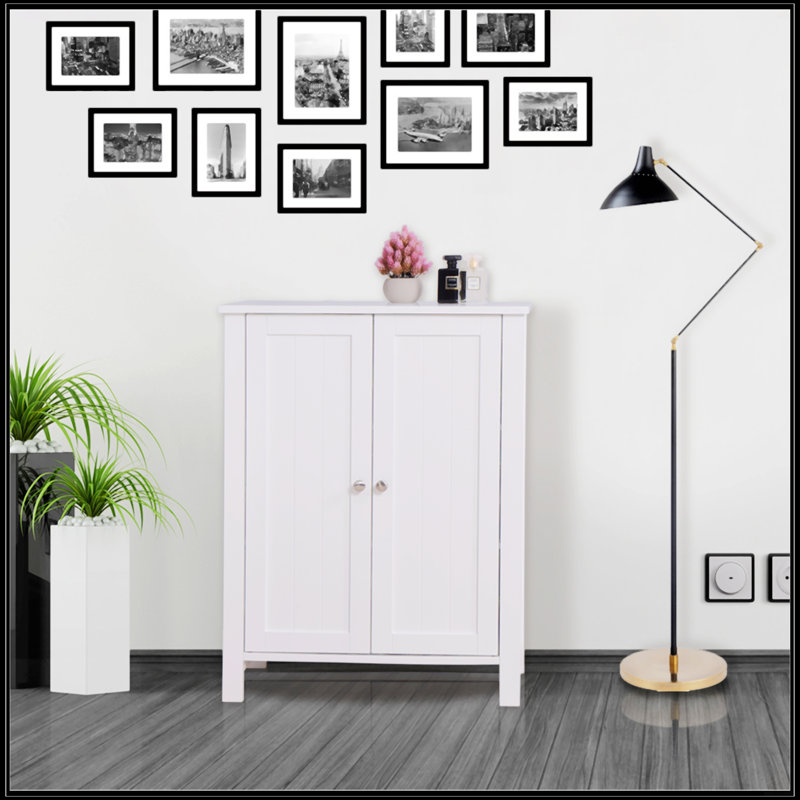 Armoire de rangement pour salle de bain avec porte double