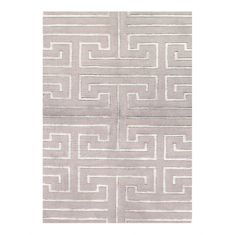 Tapis moderne finement noué à la main 4 pi x 6 pi