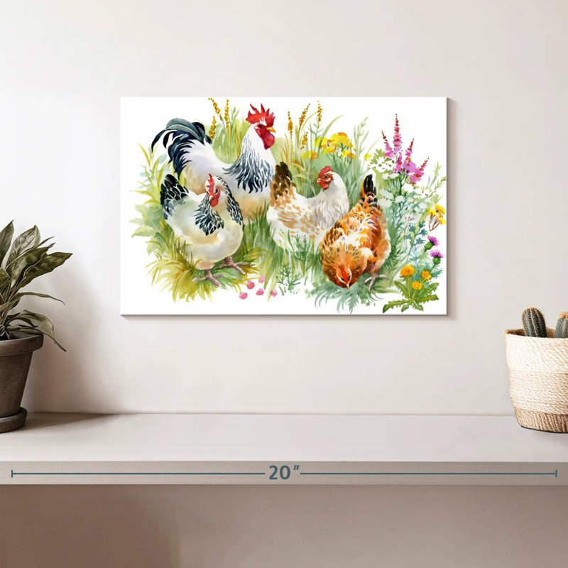 Brampt Chicken Posse, 8" H x 12" W