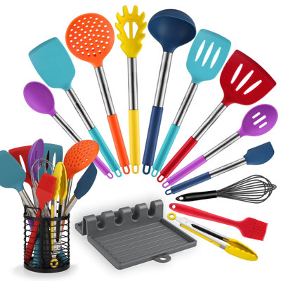 Heat Resistant Silicone Kitchen Utensils, Cooking Utensil Set