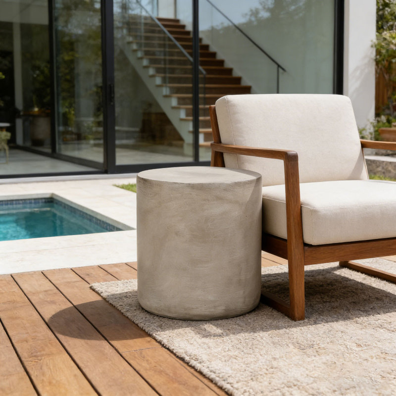 Outdoor LightWeight Concrete Side Table