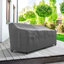 Housse de canapé de patio résistante aux intempéries avec protection en PVC respirante et durable, ourlet élastique réglable, sangles à fermeture par clic et trous-25131740-25131744