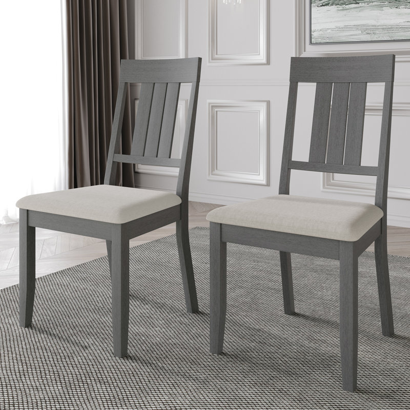 Ocossio 18.90'' H Linen Upholstered Parsons Chair, Gray