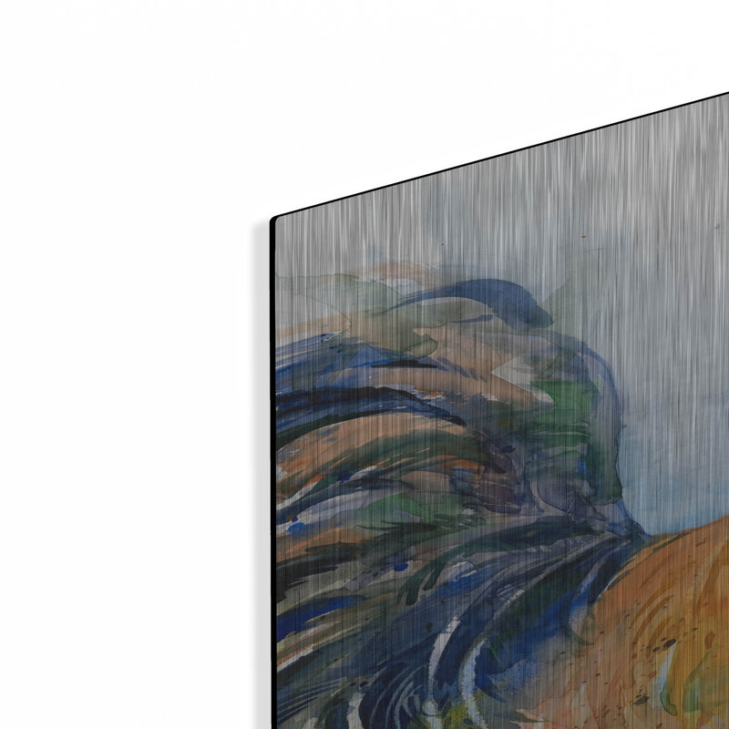 «On A Stroll» par Annelein Beukenkamp, art mural en métal, 16 po x 24 po, H 36 po x l 24 po