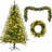 6FT Pre-Lit Aspen Fir Artificial Christmas Tree With Wreath & Garland,Grass  Xmas Tree With 380 Multi-Colour LED S, 11 Ing Modes, 861 PE Branch Tips,  Indoor Holiday Decor