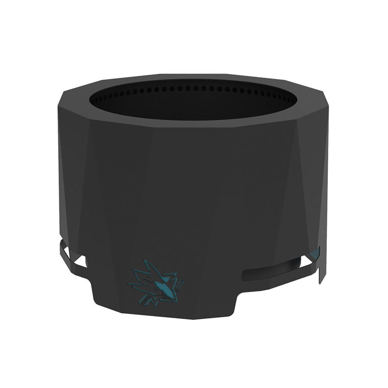 Round Steel Smokeless Fire Pit, San Jose Sharks