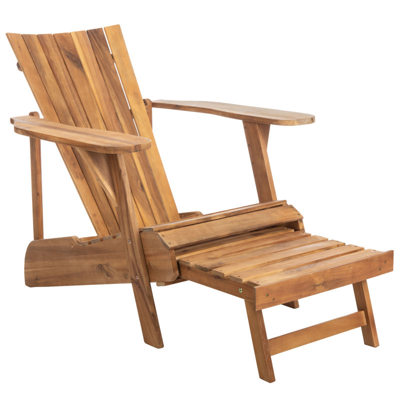 Sesco Acacia Outdoor Adirondack Chair, Natural