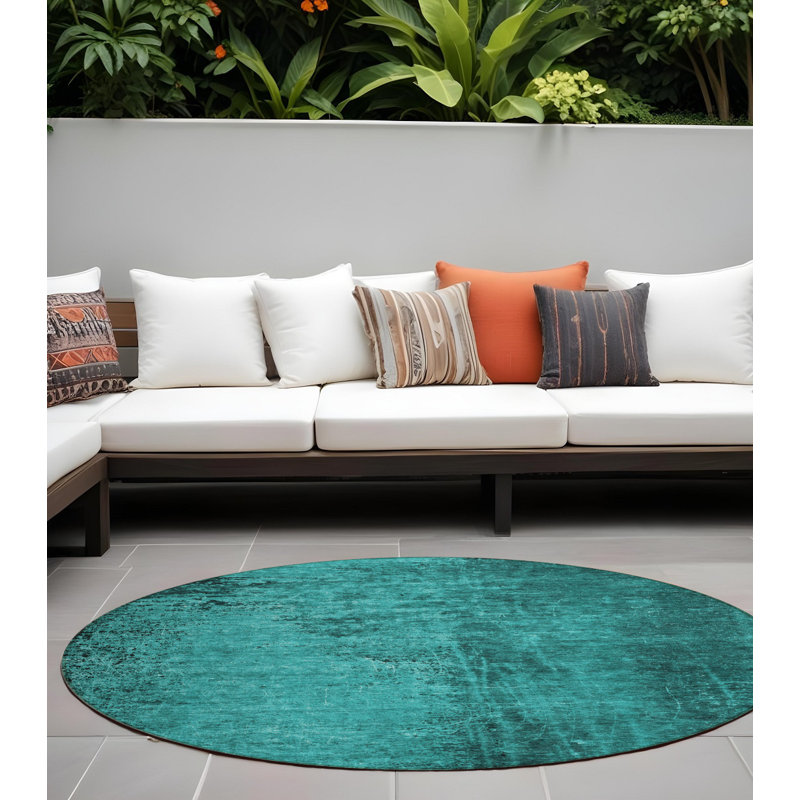 Tapis extérieur rond 8 pi