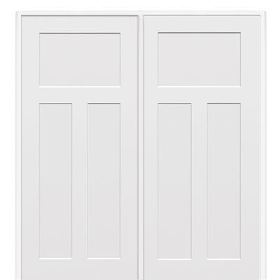 Door Hinge 80'' Solid + Manufactured Wood Paneled with Installation Hardware Kit without Installation Hardware Kit French Doors