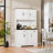 71"H Kitchen Pantry with Microwave Shelf, Charge Station, Adjustable Shelves-1448392270