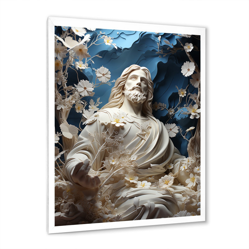 Yazid Christianity Divine Savior, Cadre photo blanc, H 32 po x l 16 po x P 1 po