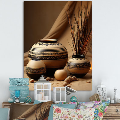 Iyaunna Native Art Pottery Serenity II - Native American Art Large Wall Art