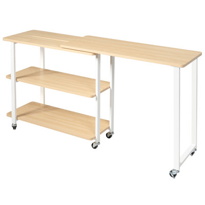 Ercan L-Shaped Metal Base Writing Desk