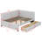 Full-Sized Upholstered Daybed Featuring Two Storage Drawers-1830006679