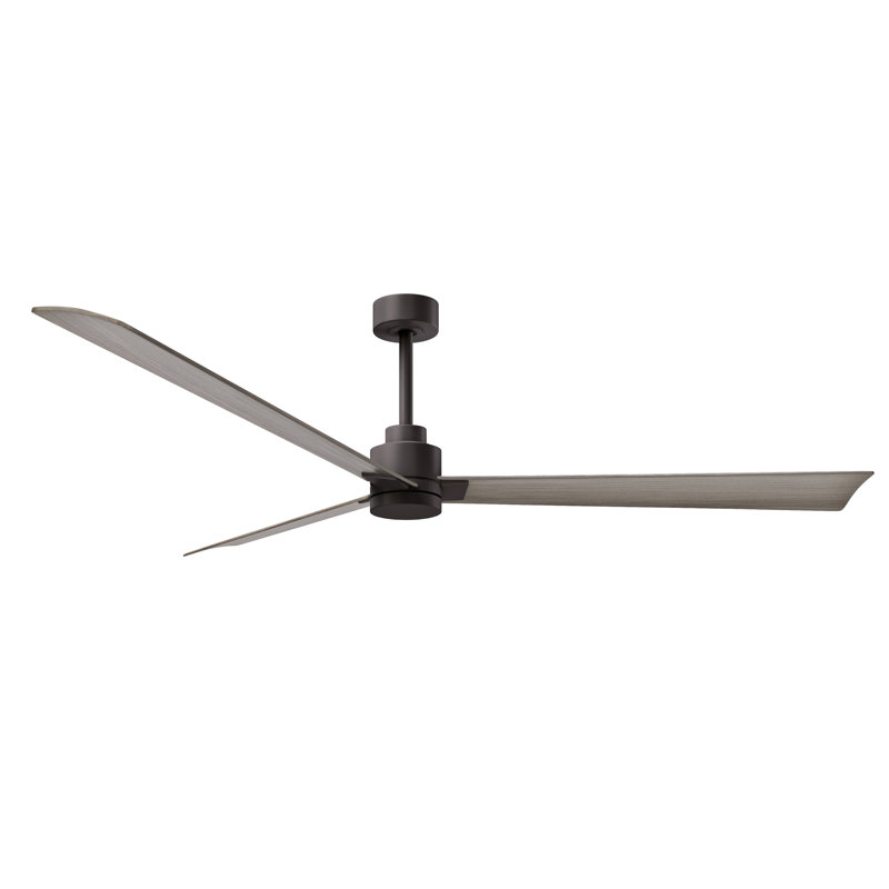 Ventilateur de plafond Alessandra 72, Bronze texturé, Ton bois de frêne gris