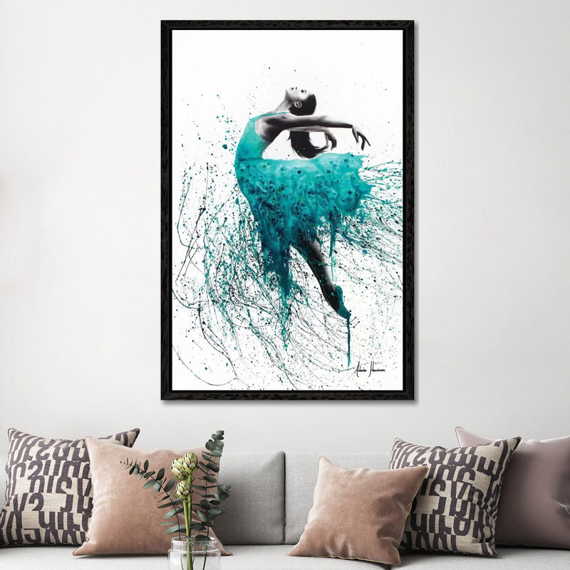 Kingfisher Woman by Ashvin Harrison - Print on Canvas, Black Framed, 152.5 cm H x 101.5 cm W