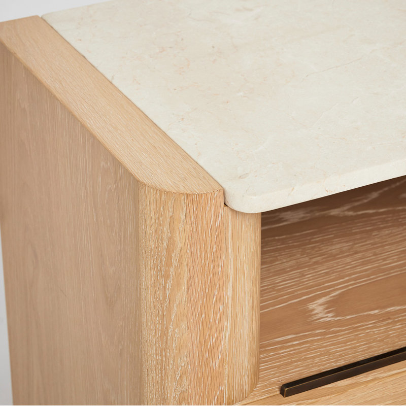 Arden 1 - Drawer Solid Wood Nightstand