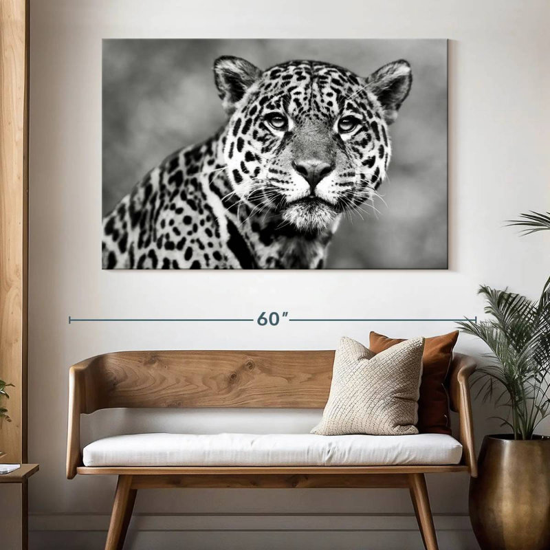 Brampt Monochromatic Jaguar, 34" H x 51" W