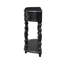 Console courbée noire, 52 po, 4 tiroirs, 1 tablette, pour le couloir, chambre à coucher intérieure spacieuse, option de rangement-415208543