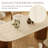 71" Mid Century Oval Dining Table for 6, Faux marble Table Top Kitchen Table, Solid Wood Legs-194186042