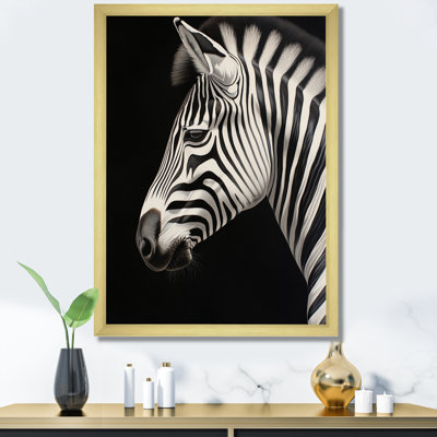 Portrait de zèbre noir et blanc IV