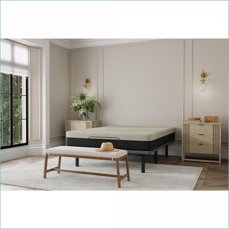 Mattresses Soft 12\" Twin XL Gel Cooling with Removable Anti-Microbial Cover | Foam | Light Gray, Extra-long Twin