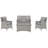 Modway Bridge Rattan 4-piece Outdoor Patio Set with Cushions-22363529