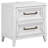 Avril Distressed White 2-Drawer Nightstand Bedside Table