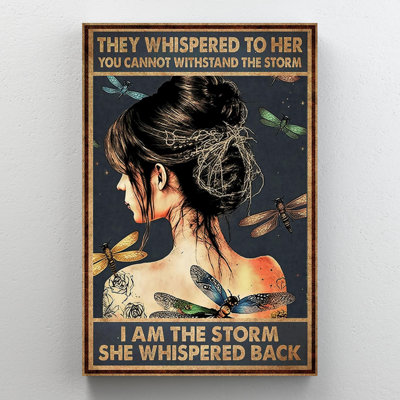 «Courter I Am The Storm She Whispered Back On», impression sur toile