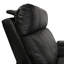 Piacenza Headrest Black Single Recliner