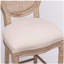 Tabourets de bar en bois de style français avec dossier rembourré en bois beige et naturel, ensemble de 2