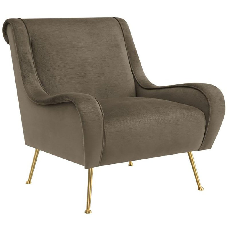 Upholstered Armchair, Truffle Polyester