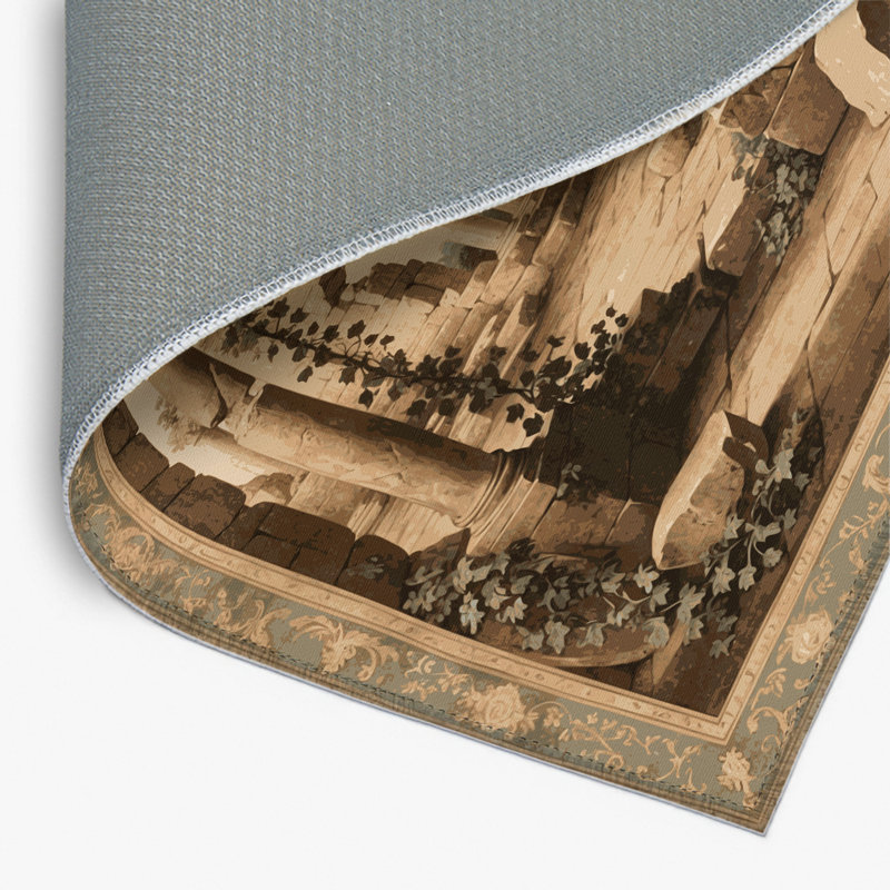 Tapis d'intérieur et d'extérieur brun français, Rectangulaire 2 pi x 3 pi