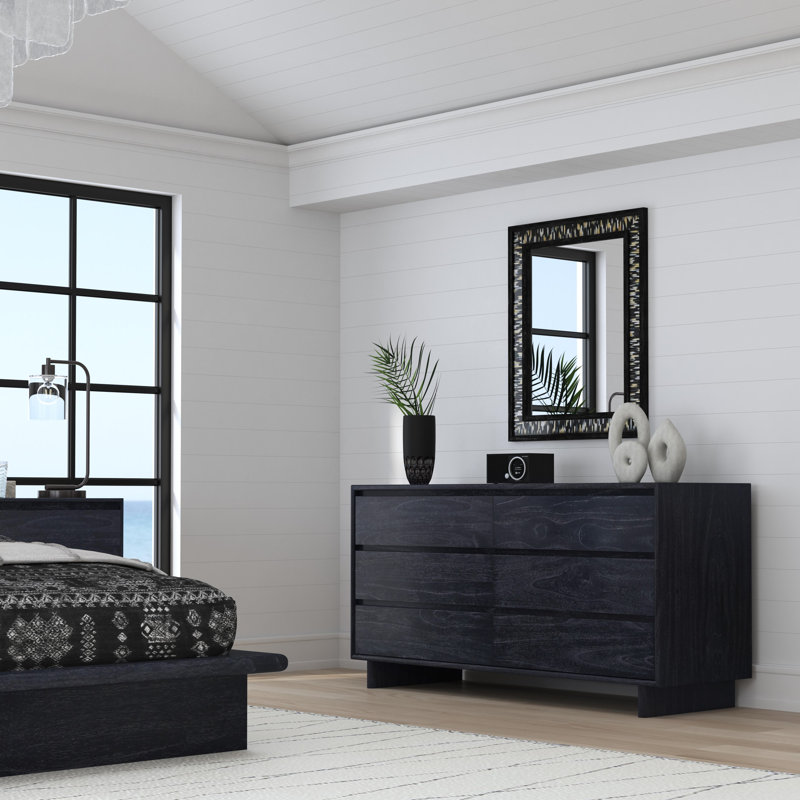 Commode double l 6 po Horizon, Noir