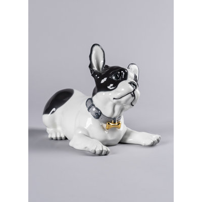 French Bulldog with Macarons Dog Figurine