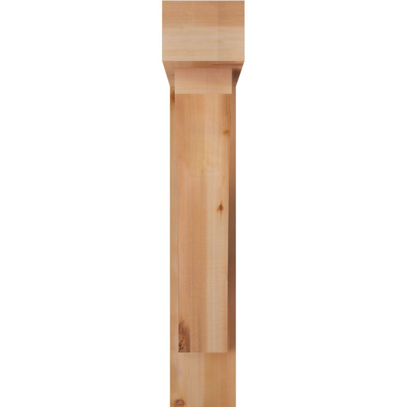 Support de bloc Thorton avec entretoise décalée, 42 x 34, Cèdre rouge occidental de l 7 1/2 po (lisse)
