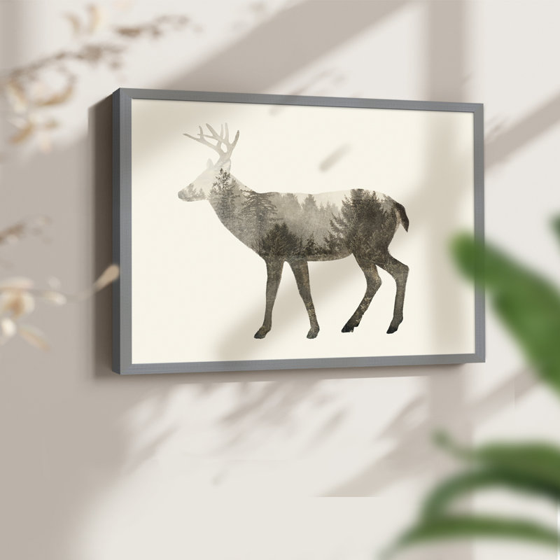 The Wilderness IV -Framed Print - Restickable, H 8 po x l 10 po, Gris