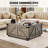 Farmhouse Coffee Table, 36 Inch Hinged Square Coffee Table with Large Storage Compartment