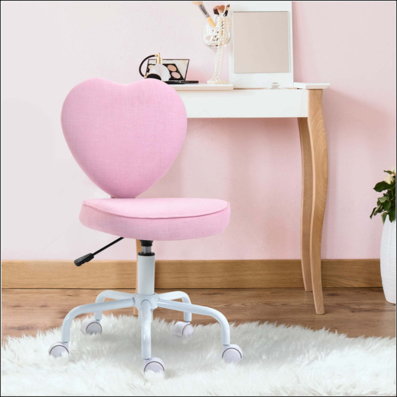 Chaise de bureau Heart Love, Mauve clair