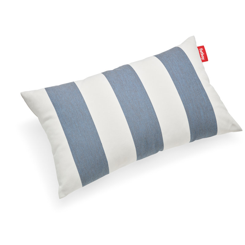 King Outdoor Pillow, Stripe Ocean Blue