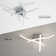 Julia Curved LED Ceiling Lights Fixture, 3 Built-In LED Boards, 18W 1800 Lumen, Neutral White Light 4000K