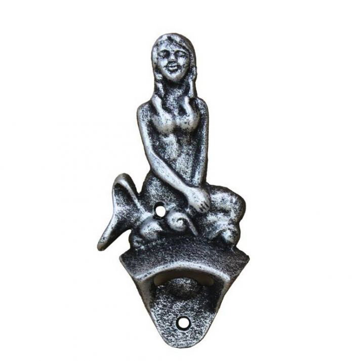 Ouvre-bouteille Justina Mermaid, Argent antique