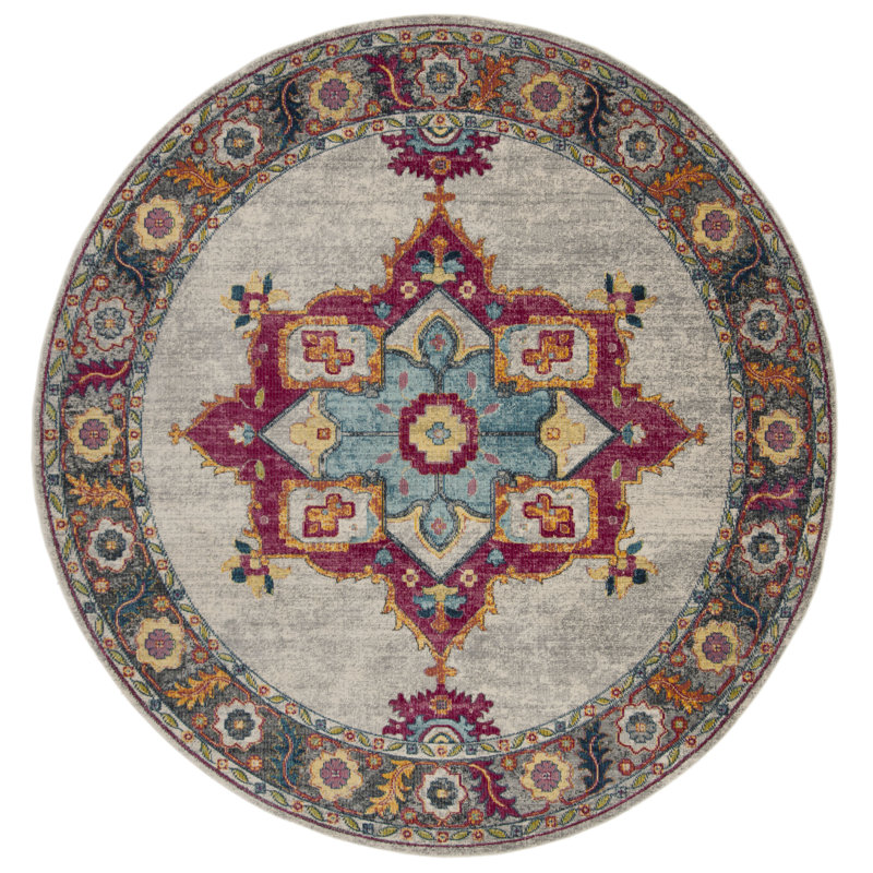 Siya Oriental Hand Woven Area Rug, Round 201 cm