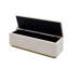 Banc de rangement rembourré en velours côtelé-106489575