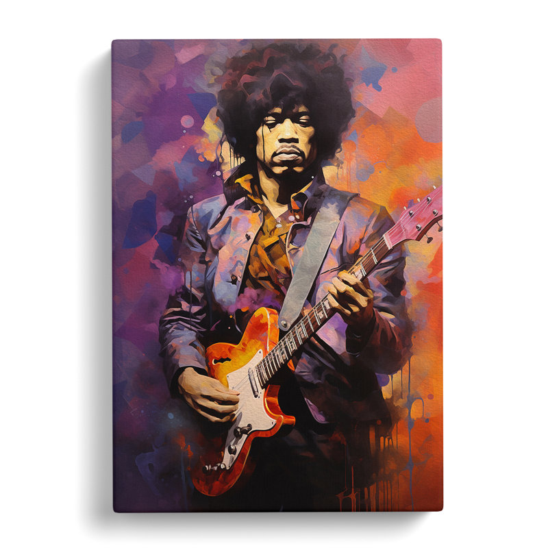 Jimi Hendrix Cubism - Wrapped Canvas, 50cm H x 35cm W x 3cm D