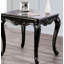 1 table de bout carrée de style traditionnel avec pieds incurvés en bois massif