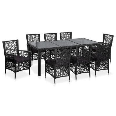 Bruyn Rectangular 8 - Person Dining Set with Cushions by Winston Porter