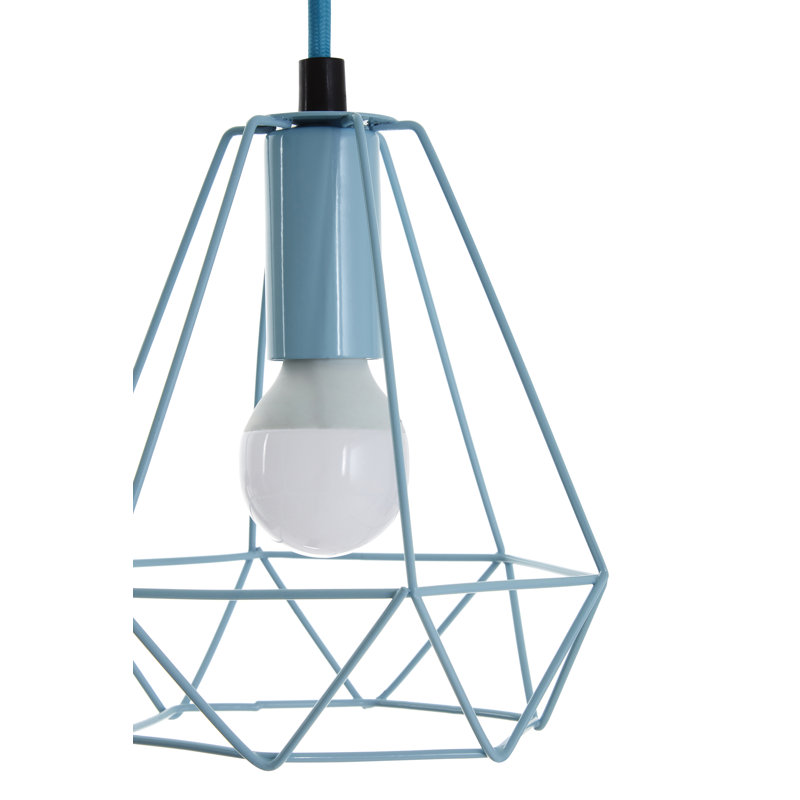 Rueben 1 - Light Geometric Pendant, Blue